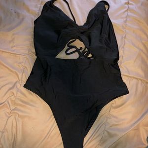 Aerie high hip cutout one piece